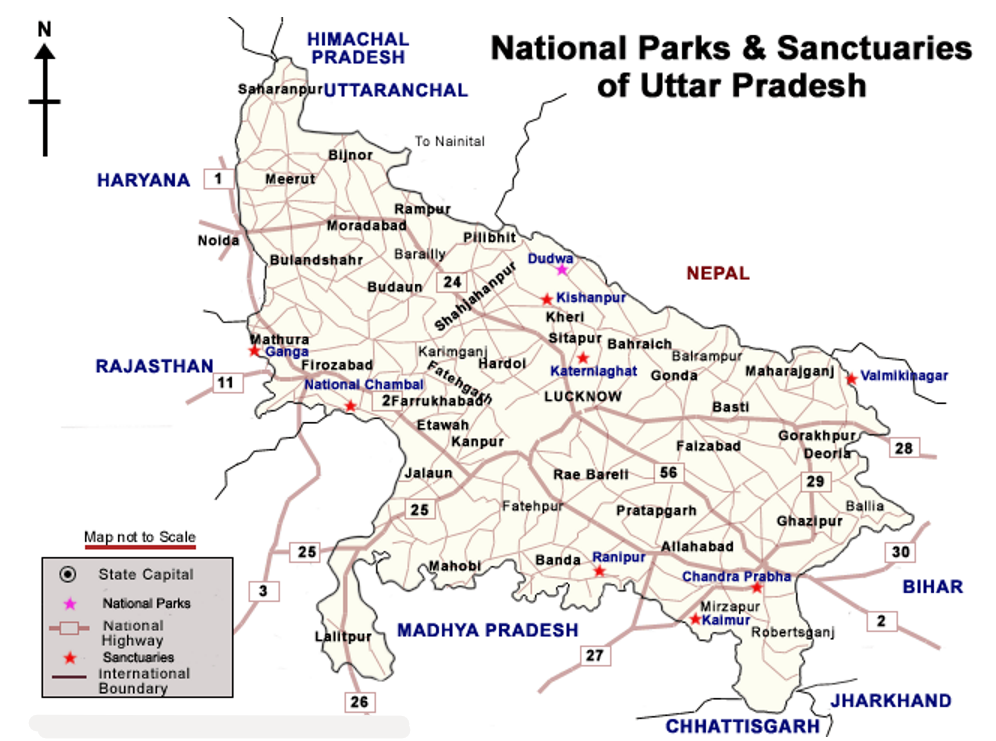 National Parks & Sanctuaries of UP